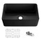 Kibi Pure 30 Fireclay Kitchen Farmhouse Apron Front Single Bowl Sink - Matte Black K2-SF30MB - alternate 1